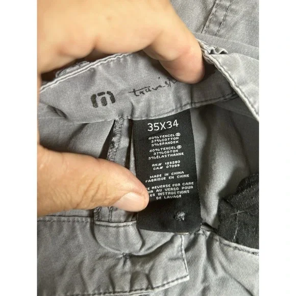 Travis Mathew Pants Mens 35x34 Chino Pockets Gray Straight Fit Casual Golf - Picture 3 of 6